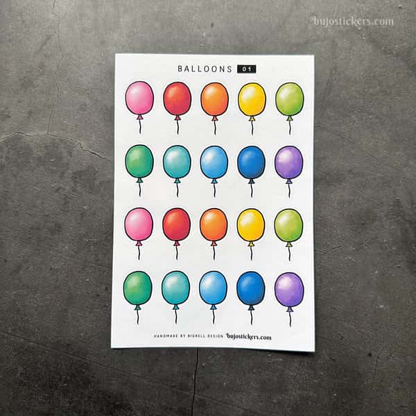 Stickers – Ballonger (stora)
