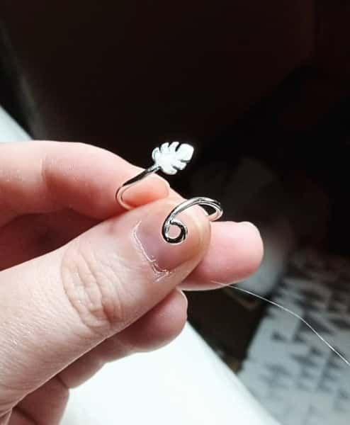 monsteraring i sterling silver