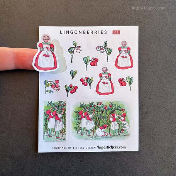 Stickers – Lingon och blåbär (små)