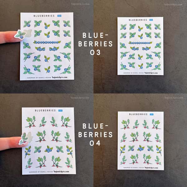 Stickers – Lingon och blåbär (små)