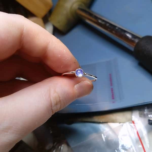 sterling silver ring med tanzanit