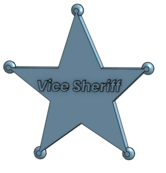 Cowboystjärna - Sheriff eller vice sheriff