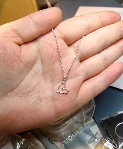sterling silver halsband hjärta