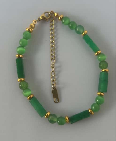 Armband med grön agat