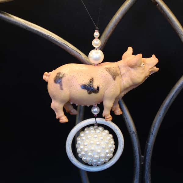 Pynt / julgransdekoration – gris