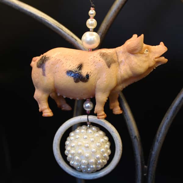 Pynt / julgransdekoration – gris