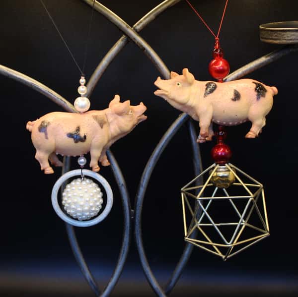 Pynt / julgransdekoration – gris