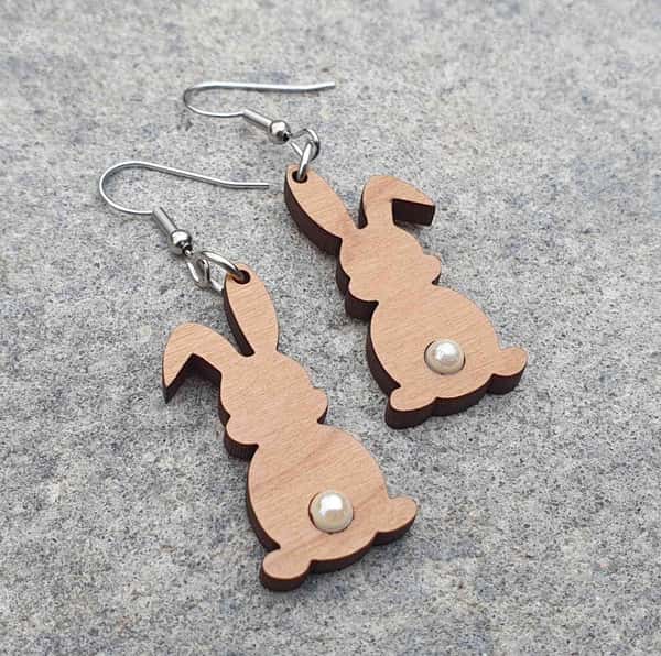 Örhängen, Hare/Kanin med pärlsvans