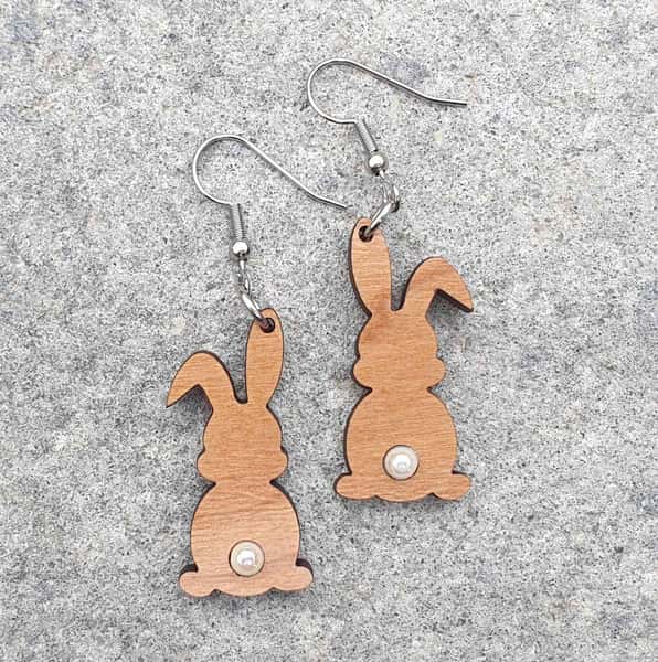 Örhängen, Hare/Kanin med pärlsvans