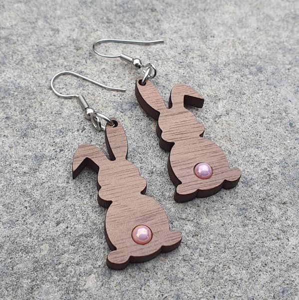 Örhängen, Hare/Kanin med pärlsvans