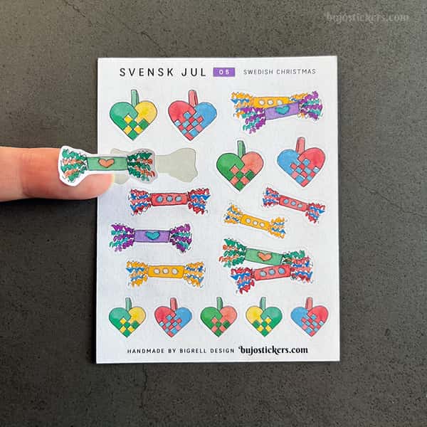 Stickers – Smällkarameller och flätade hjärtan
