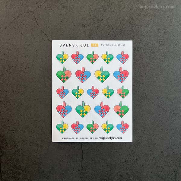 Stickers – Flätade hjärtan