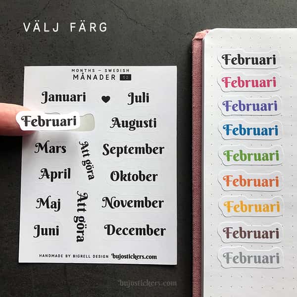 Stickers – Månader
