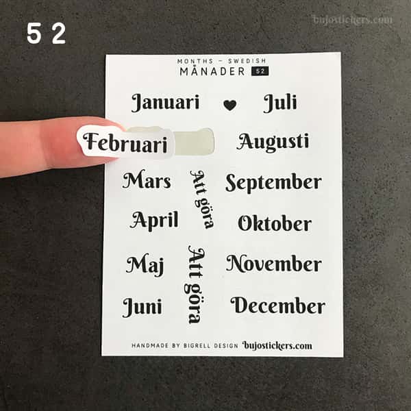 Stickers – Månader