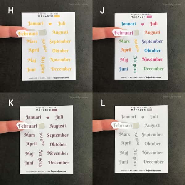 Stickers – Månader
