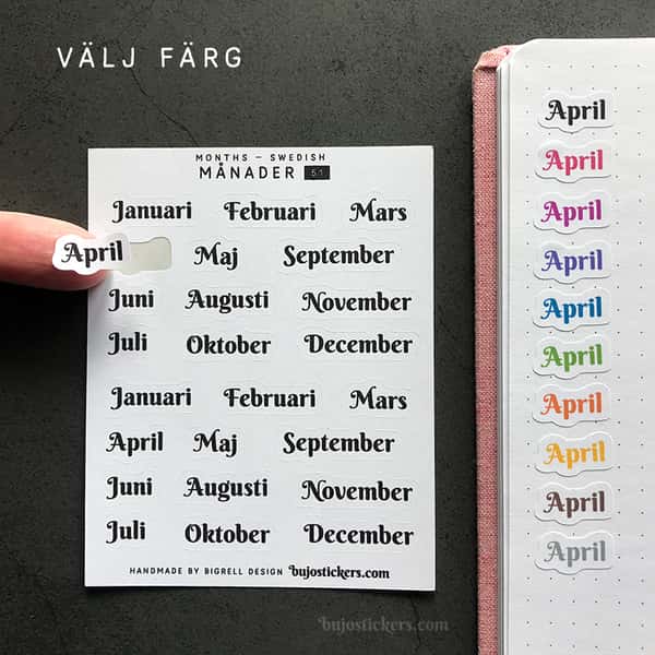 Stickers – Månader