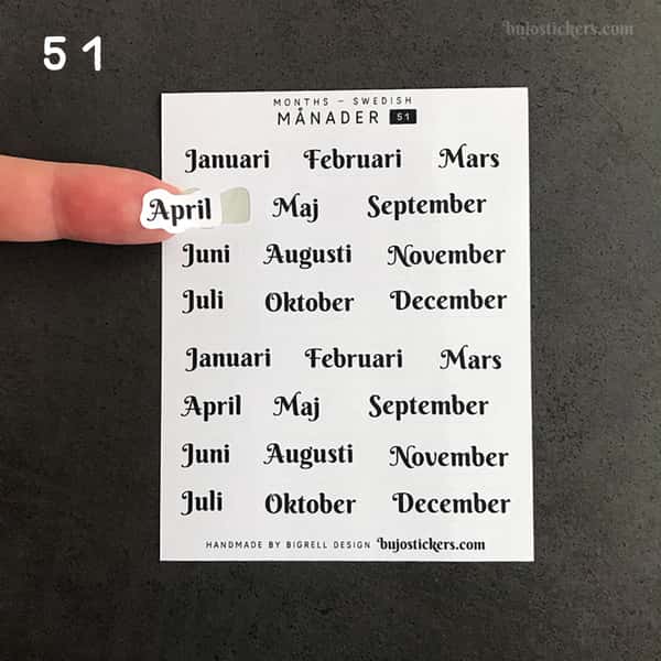 Stickers – Månader