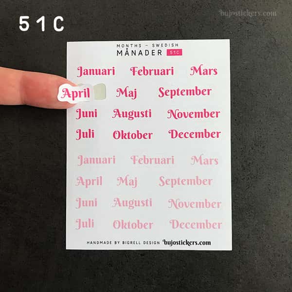 Stickers – Månader