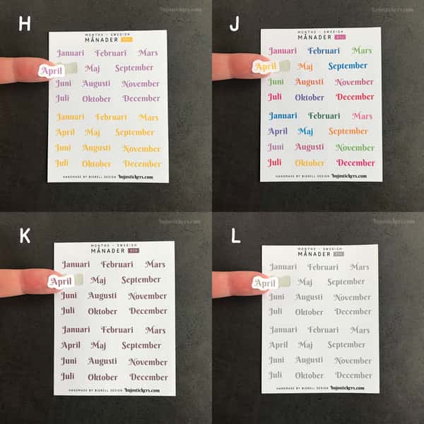 Stickers – Månader