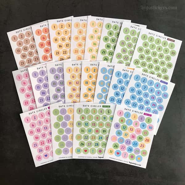 Stickers – Datum 1-31