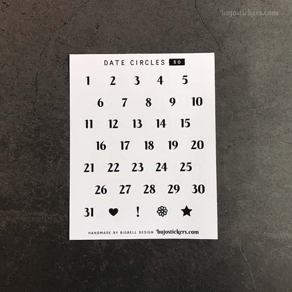 Stickers – Datum 1-31