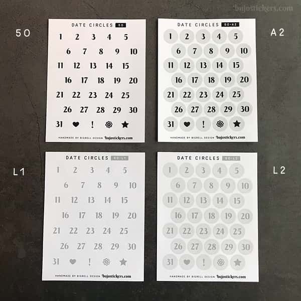 Stickers – Datum 1-31