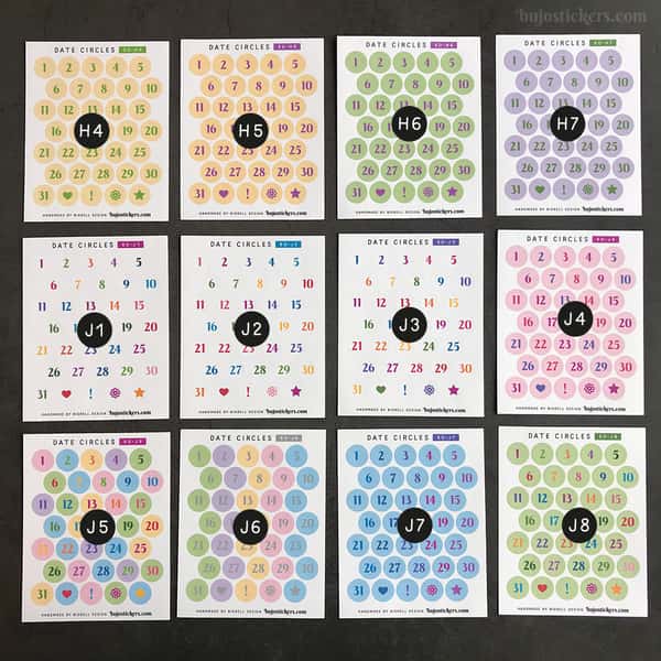 Stickers – Datum 1-31