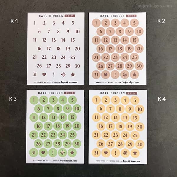 Stickers – Datum 1-31