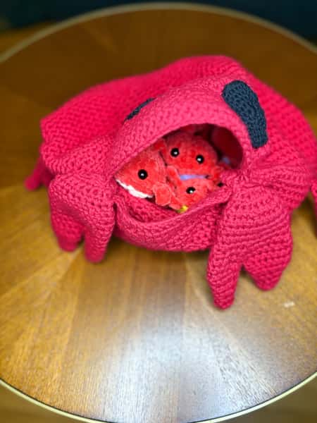 🦀 Virkad memory med söta krabbor! 🧶