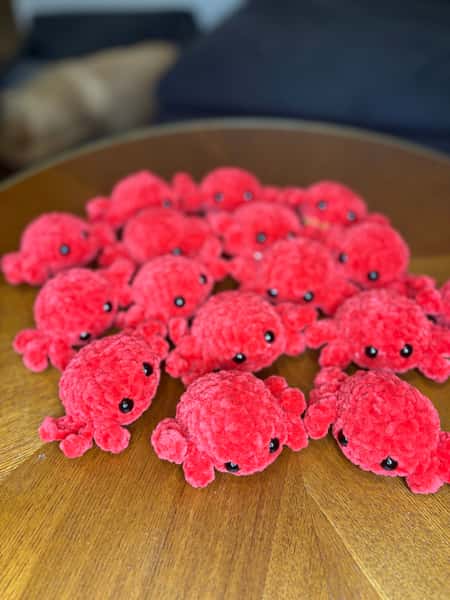 🦀 Virkad memory med söta krabbor! 🧶