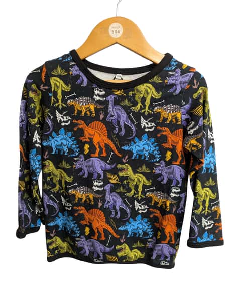 Långärmad tröja med dinosaurier