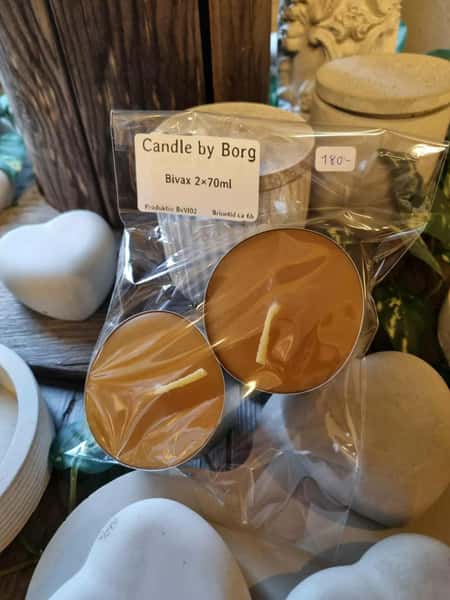 Bivax stort värmeljus