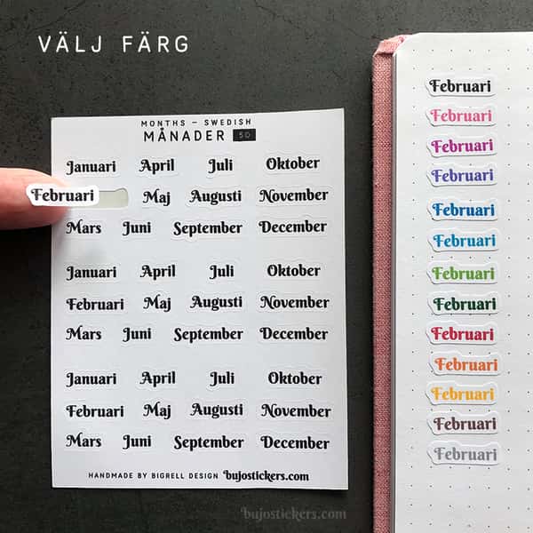 Stickers – Månader