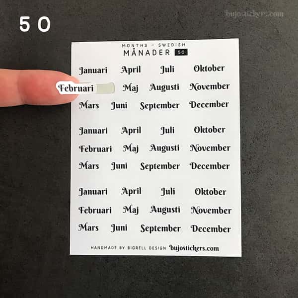 Stickers – Månader