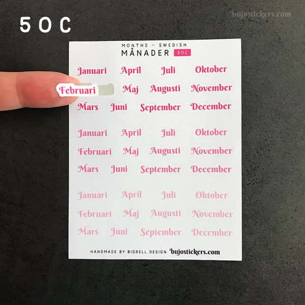 Stickers – Månader