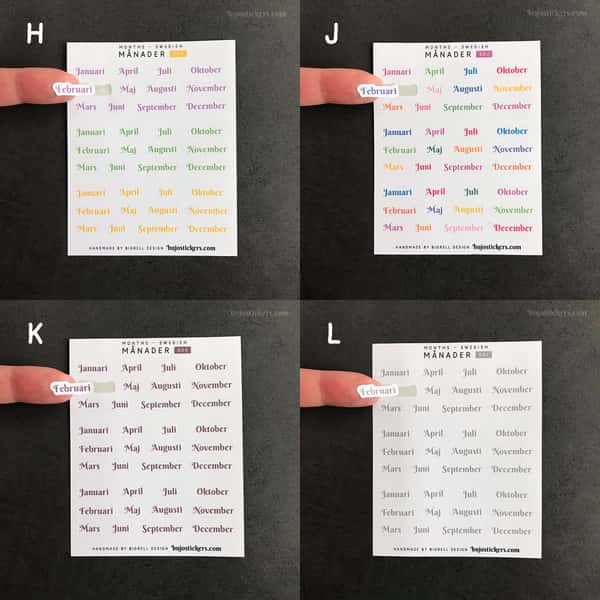 Stickers – Månader