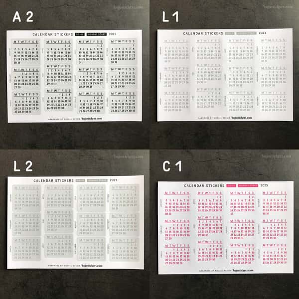 Stickers – Månadskalender