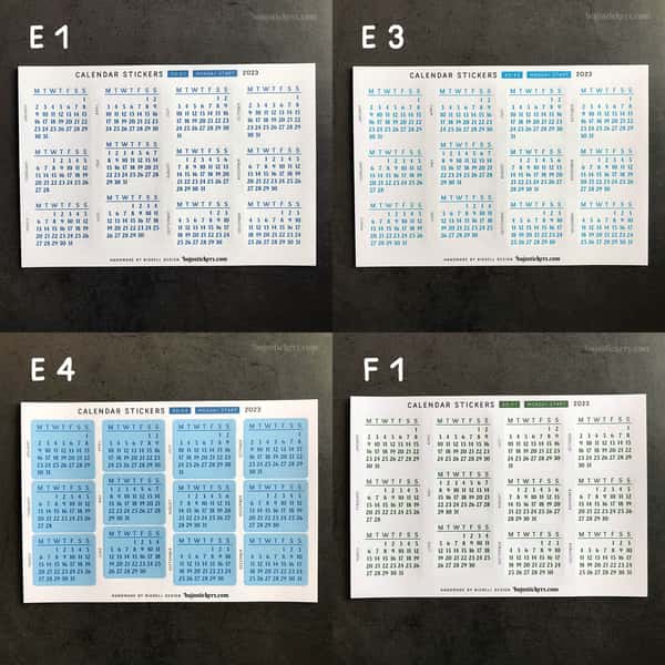 Stickers – Månadskalender