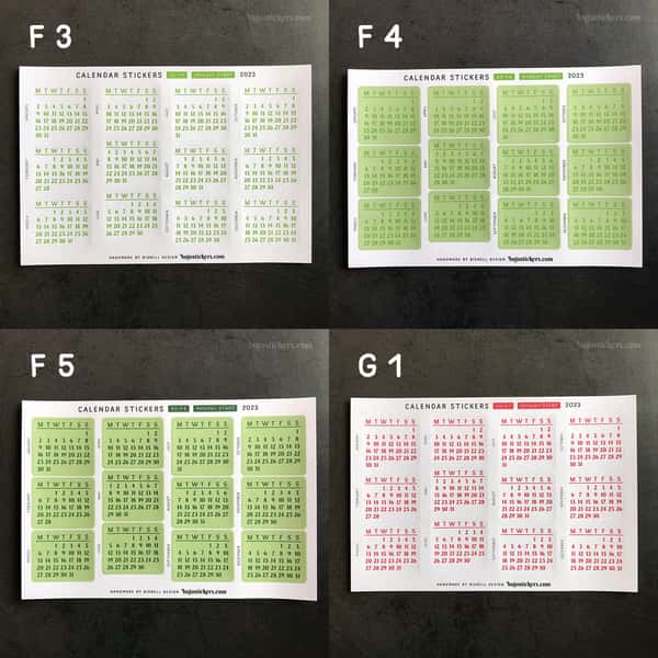 Stickers – Månadskalender