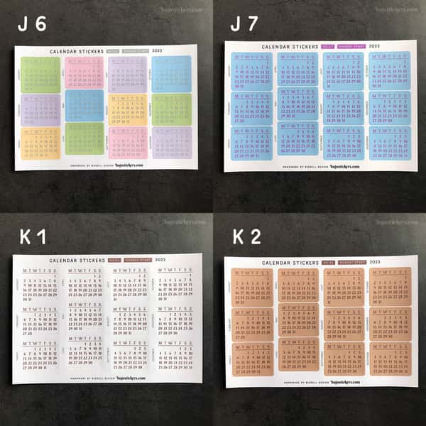Stickers – Månadskalender
