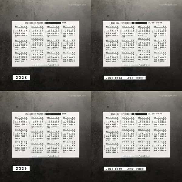 Stickers – Månadskalender
