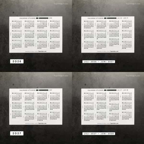 Stickers – Kalender och månadsnamn