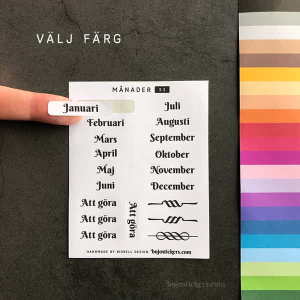 Stickers – Månader