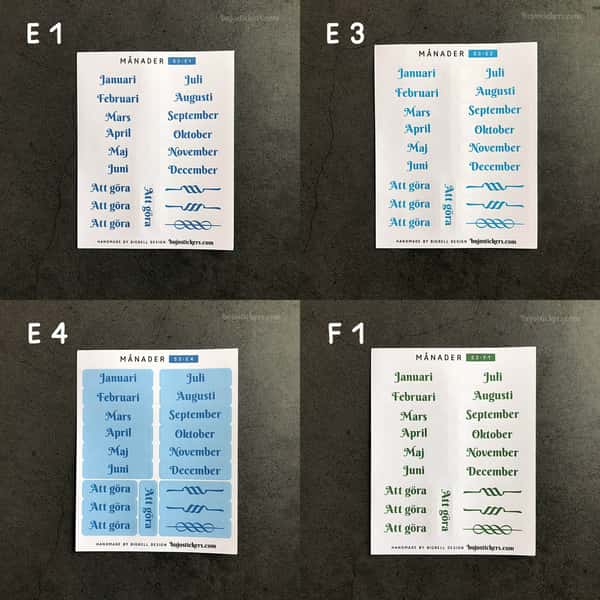 Stickers – Månader