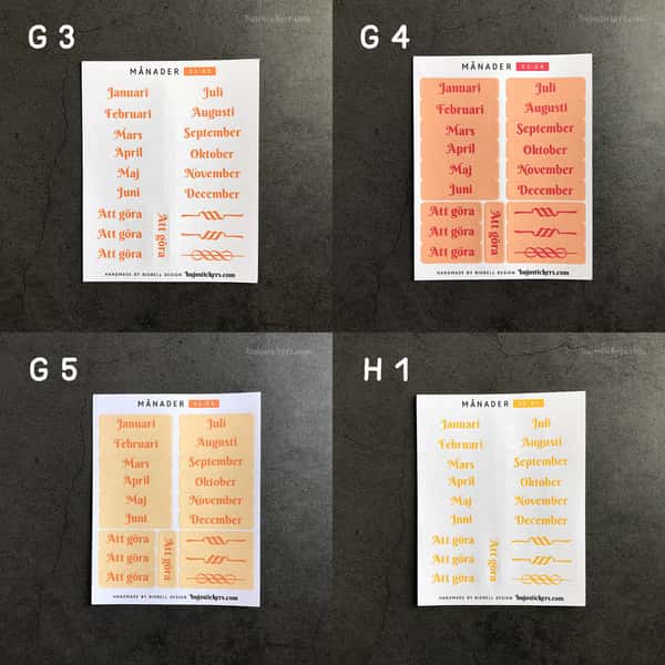 Stickers – Månader