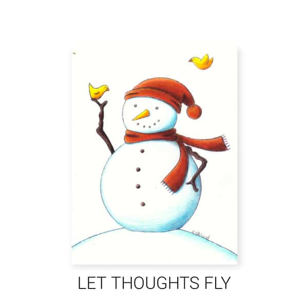 Dubbla kort, vinter- och julmotiv