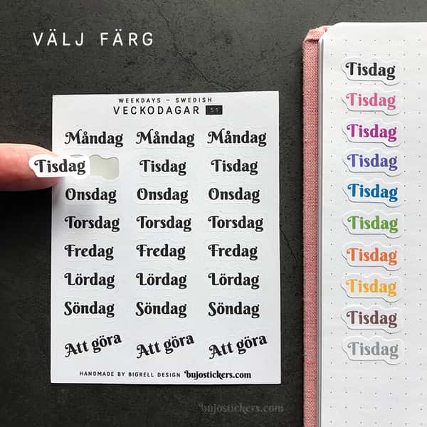 Stickers – Veckodagar