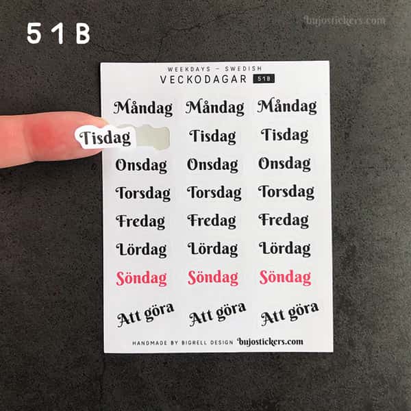 Stickers – Veckodagar