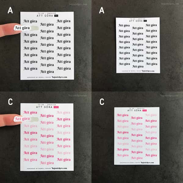 Stickers – Att göra