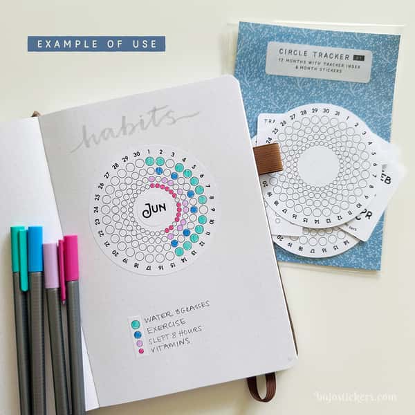 Stickers – Rund månadstracker